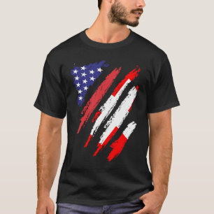 Camiseta Suiça Americana Grown Flag USA Patriot Herita