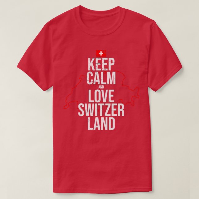 Camiseta Suiça de amor (Frente do Design)