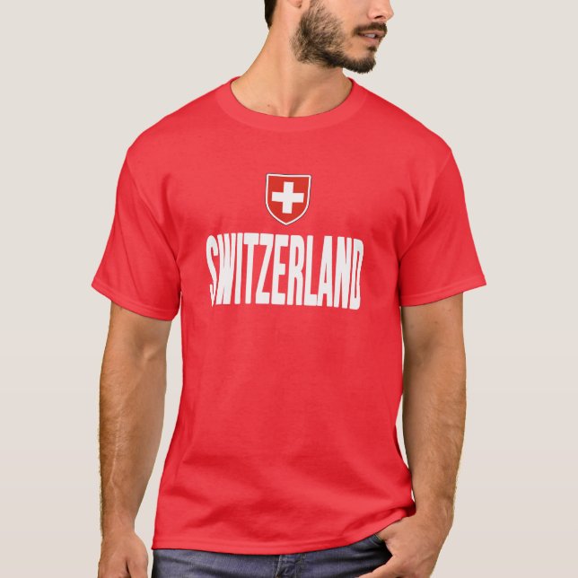 Camiseta Suiça de bandeira suíça Souvenir Schweiz Gift Suis (Frente)