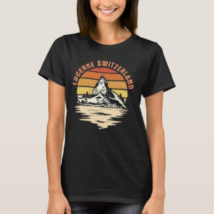 Camiseta Suiça de Luzerna Atração de Montanhas Suíça Swi