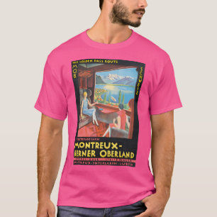 Camiseta Suiça de Viagens vintage do MONux