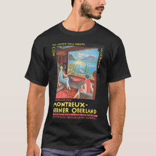 Camiseta Suiça de Viagens vintage do MONux