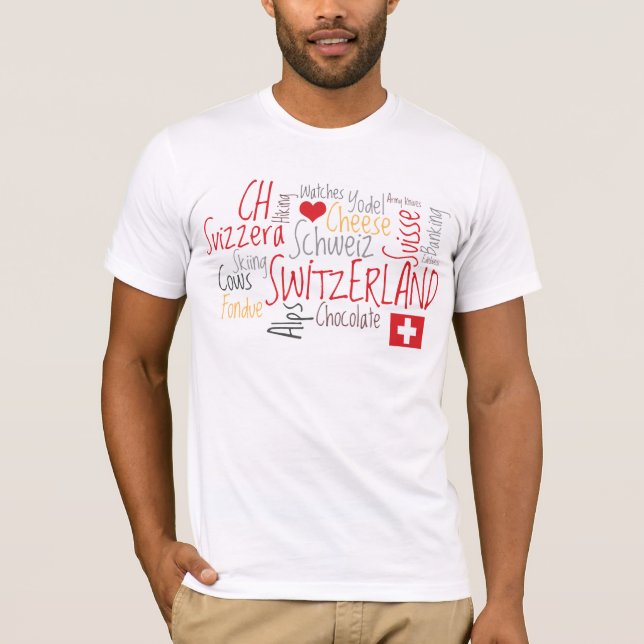 Camiseta Suiça dia nacional o 1º de agosto suíço (Frente)