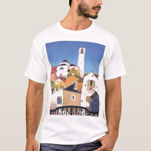 Camiseta Suiça do cantão de Ticino Tessin do vintage