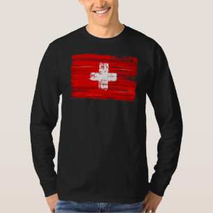 Camiseta Suiça do sinalizador de suiça
