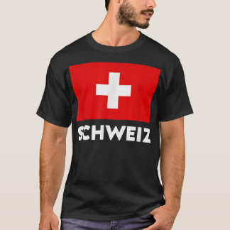 Camiseta Suiça Flag Schweiz Suisse Swiss White Red