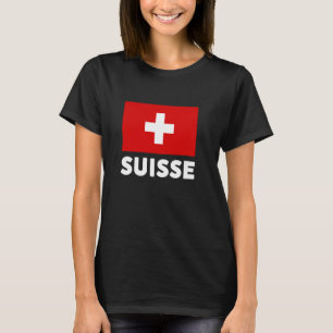 Camiseta Suiça Flag Suisse Swiss Schweiz White Red