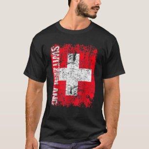 Camiseta SUIÇA Flag Vintage - SWISS em dificuldades