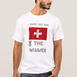 Camiseta Suíça-Orgulho-Bandeira-Suíça-Ouro-umaMedalha