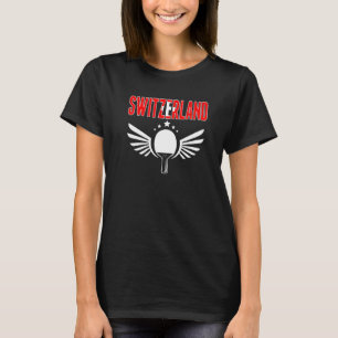 Camiseta Suíça Ping Pong Suporte de Tênis de Mesa Suíço