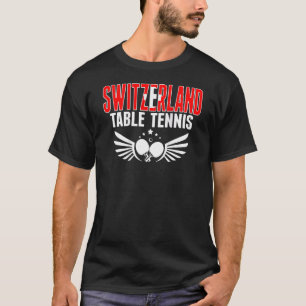 Camiseta Suíça Ping Pong Suporte Tênis de Mesa Suíço