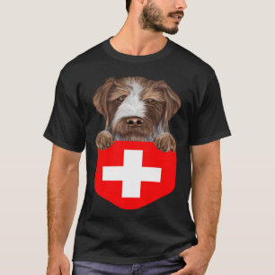 Camiseta Suiça Sinalizador Alemão Ponteiro Com Cabelo Desco