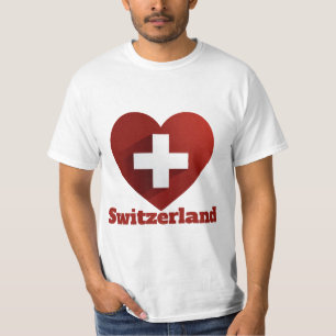 Camiseta Suiça Sinalizador cardíaco T-Shirt