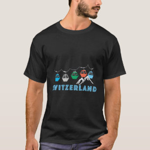 Camiseta Suiça Ski Mountain Gondola Suiça
