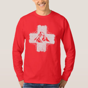 Camiseta Suiça T-Shirt - Suíça Flag T-Shirt