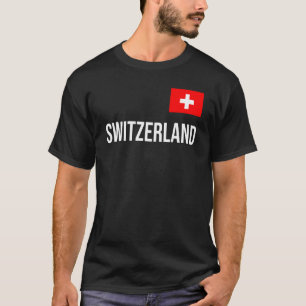 Camiseta Suiças Homens Crianças Bandeira Suiça Souven