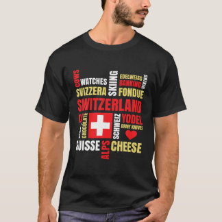Camiseta Suiças Vacas Fondue Queijo Esquiando Suíça L