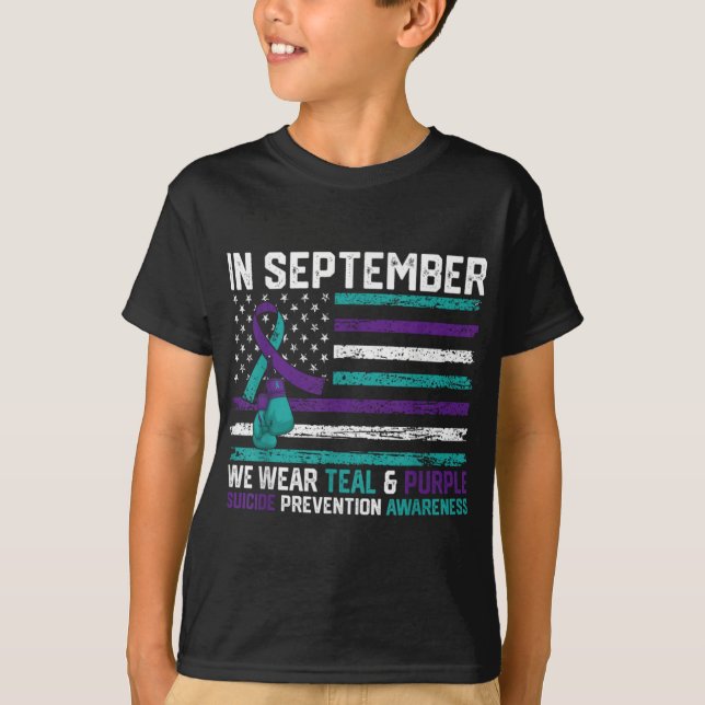 Camiseta Suicide Awareness 2024 In September We Wear Teal P (Frente)