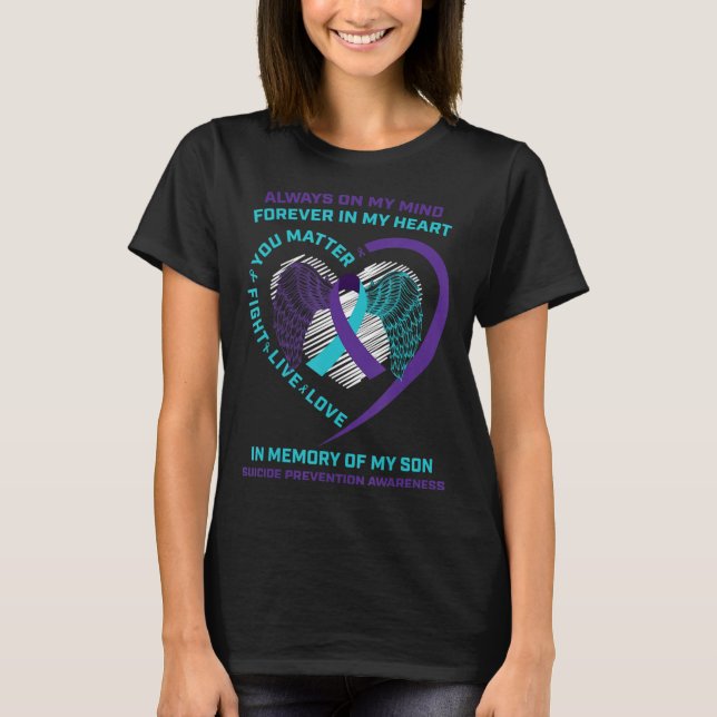 Camiseta Suicide Awareness In Memory Of My Son You Matter S (Frente)