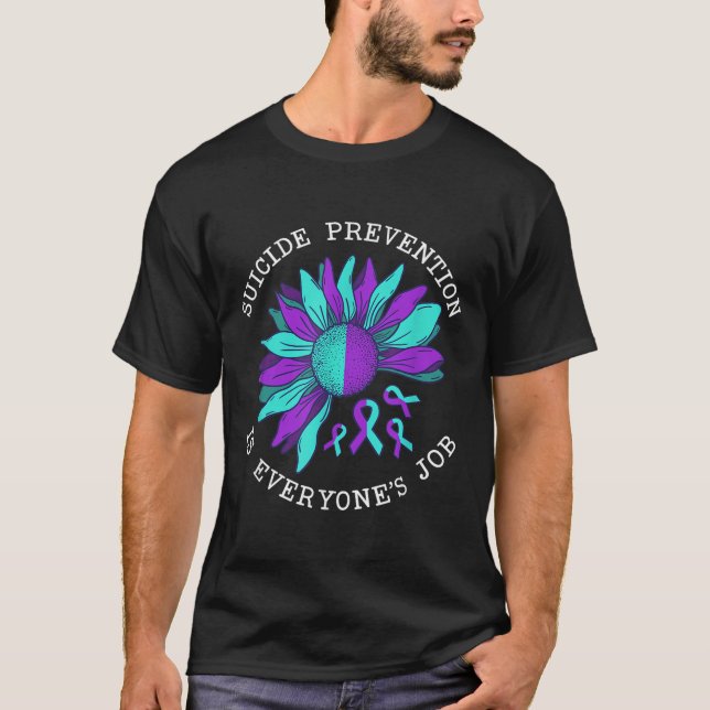 Camiseta Suicide Awareness Suicide Prevention Suprt Survivo (Frente)