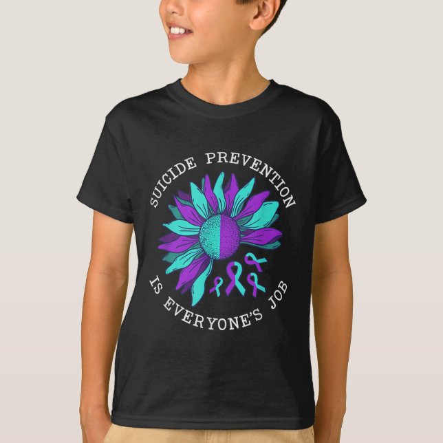 Camiseta Suicide Awareness Suicide Prevention Suprt Survivo (Frente)