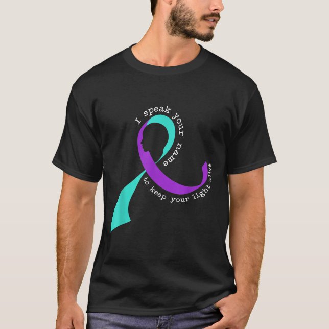 Camiseta Suicide Awareness Suicide Prevention Suprt Survivo (Frente)