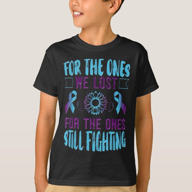 Camiseta Suicide Awareness Suicide Prevention Suprt Survivo (Frente)