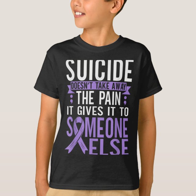 Camiseta Suicide Awareness Suicide Prevention Suprt Survivo (Frente)