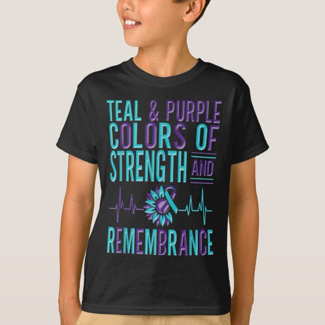 Camiseta Suicide Awareness Suicide Prevention Suprt Survivo (Frente)