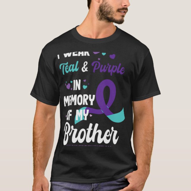 Camiseta Suicide Prevention Awareness In Memory Of Brother  (Frente)