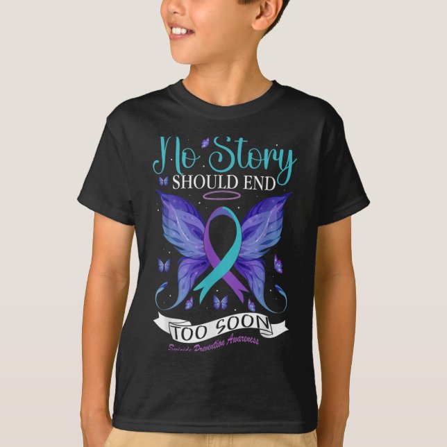 Camiseta Suicide Prevention Awareness - No Story Should End (Frente)