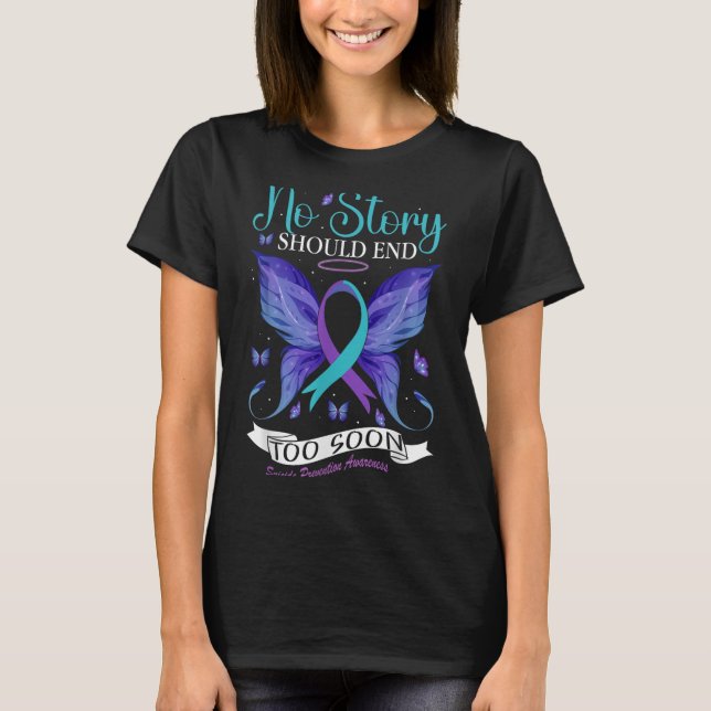 Camiseta Suicide Prevention Awareness - No Story Should End (Frente)
