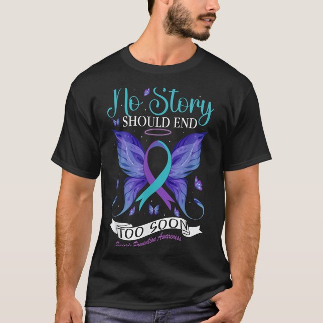 Camiseta Suicide Prevention Awareness - No Story Should End (Frente)