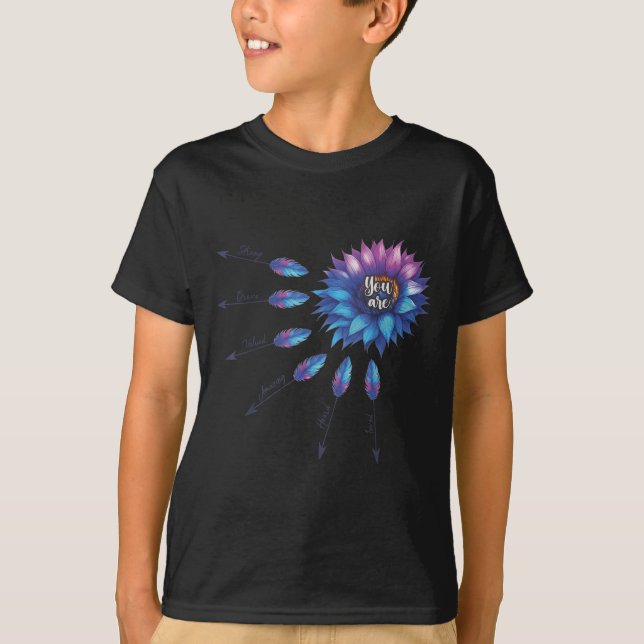 Camiseta Suicide Prevention Awareness Sunflower You Are 988 (Frente)