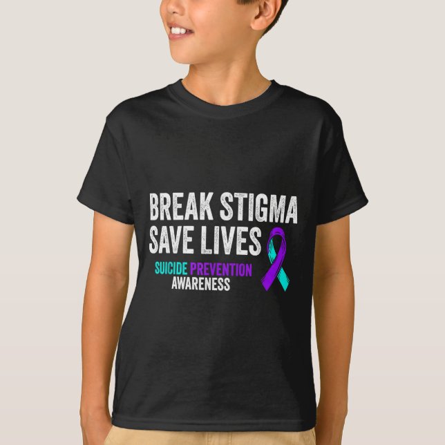 Camiseta Suicide Prevention Suprt Break Stigma Suicide Awar (Frente)