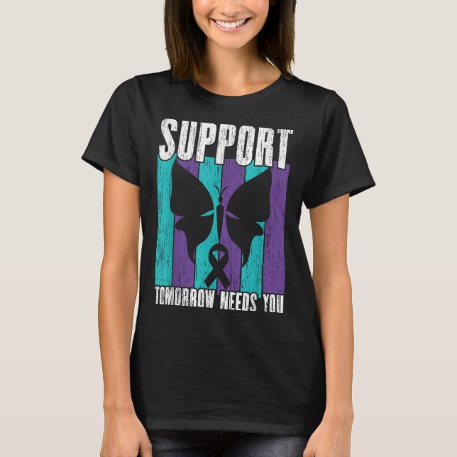 Camiseta Suicide Prevention Suprt Tomorrow _ I For Suprters (Frente)