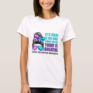 Camiseta Suicídio Consciência Citação Mensageira