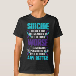 Camiseta Suicídio Pior Prevenir Melhor Prevenção Contra Sui