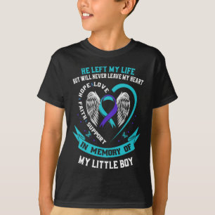 Camiseta Suicídio Roxo-Teal Sensibilização Menino Perda De