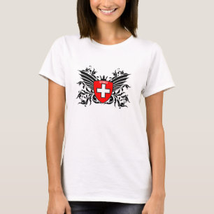 Camiseta Suíço brasão com asa