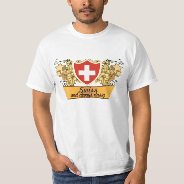 Camiseta Suíço elegante (Frente)