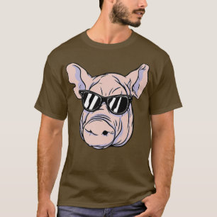 Camiseta Suíno Com Óculos Solares Premium 4392