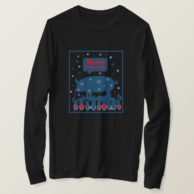 Camiseta Suíno de Natal (Frente do Design)