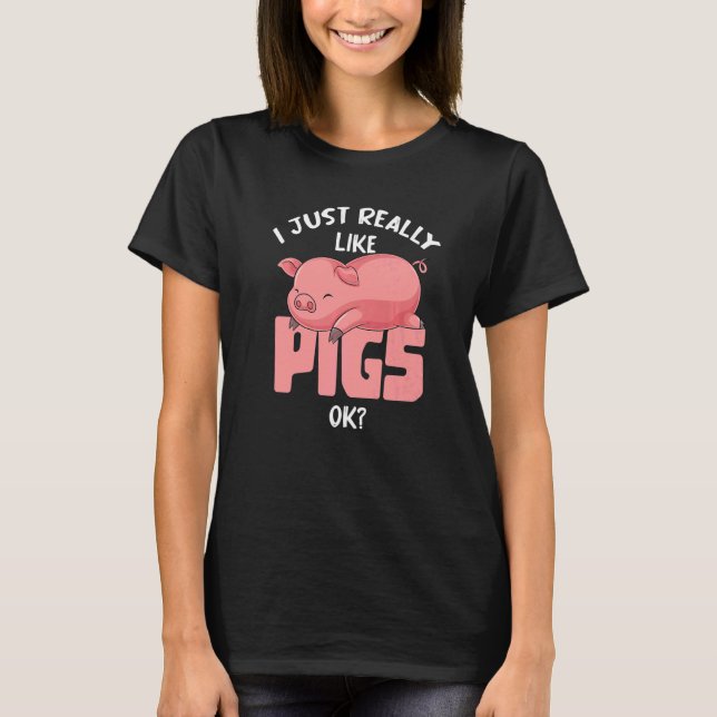 Camiseta Suíno-Fazenda Animal Farmer Pig (Frente)