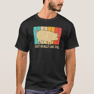 Camiseta Suíno Para Homens Bacon Suínos Animais