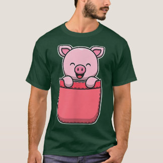 Camiseta Suíno Pequeno Em Suínos De Bolso