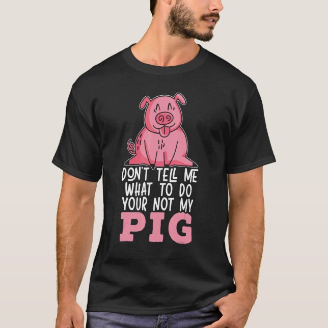Camiseta Suíno Whisperer Animal Farming Meat Pig Suíno (Frente)