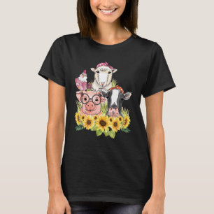 Camiseta Suínos de girassol Galinhas