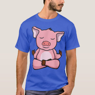 Camiseta Suínos de ioga, ioga de meditação para crianças e 
