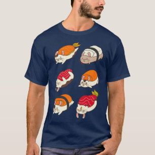 Camiseta Suínos-guineenses Estilo Sushi Prêmio Animal Guiné